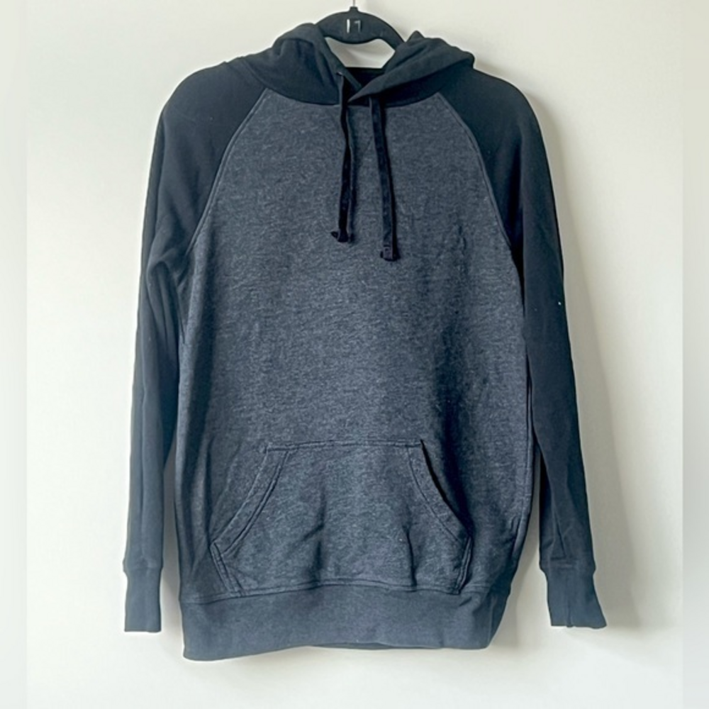 Goodfellow &‎ Co Colorblock Black/Gray Hoodie Sweatshirt